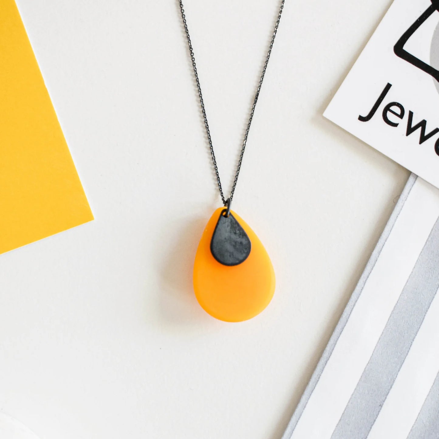 yellow pebble pendant