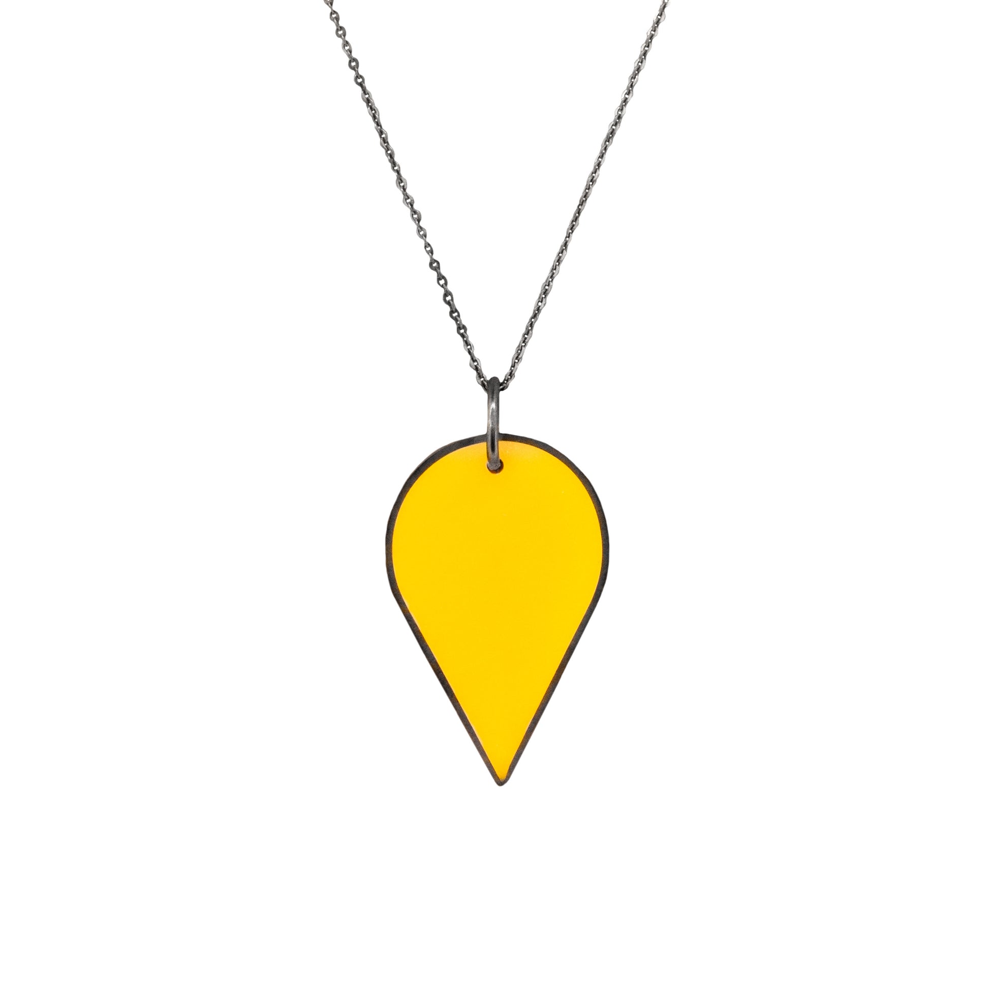 yellow teardrop pendant