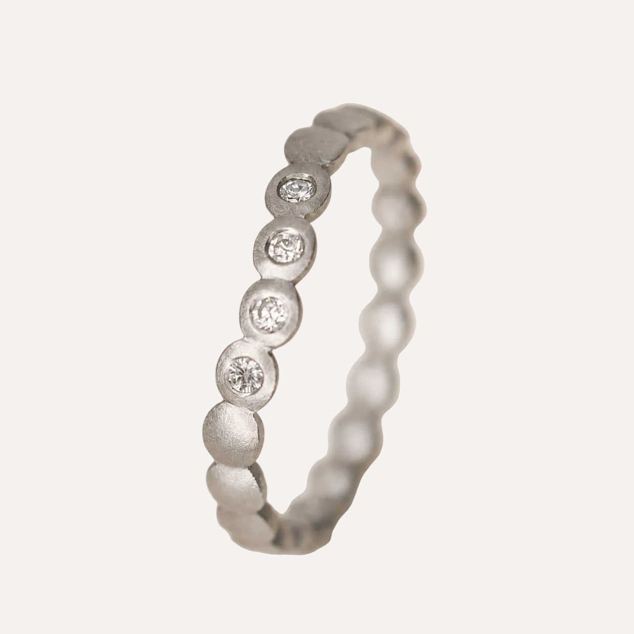 VAULT - Jacks Turner Palladium 5 diamond curved ring