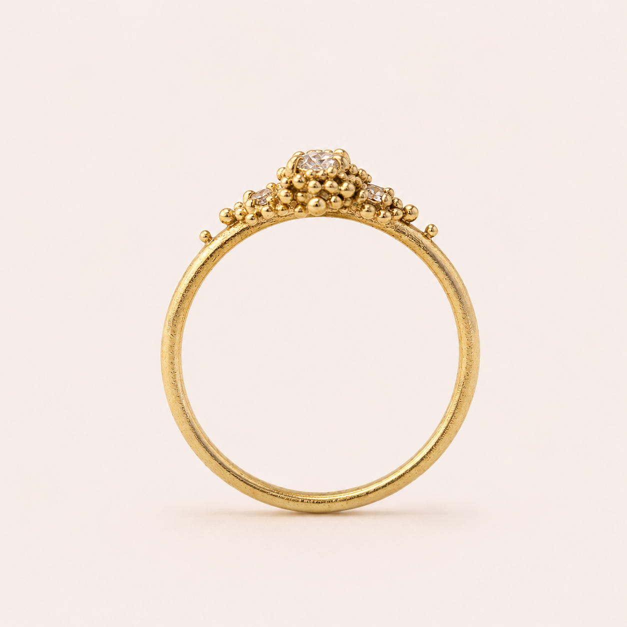 Triple cluster diamond ring