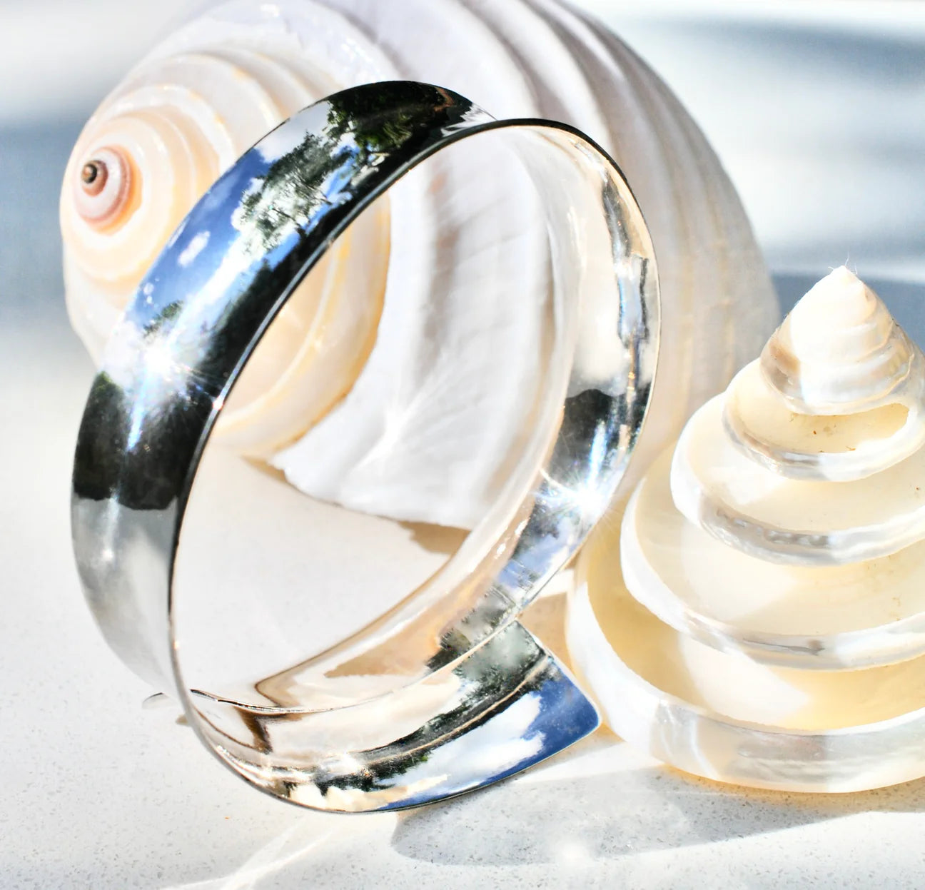 Silver Whirlpool Bangle