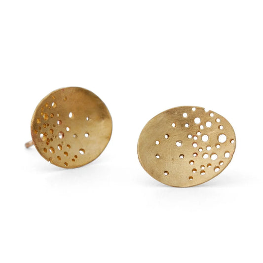 Gold Oval Earrings