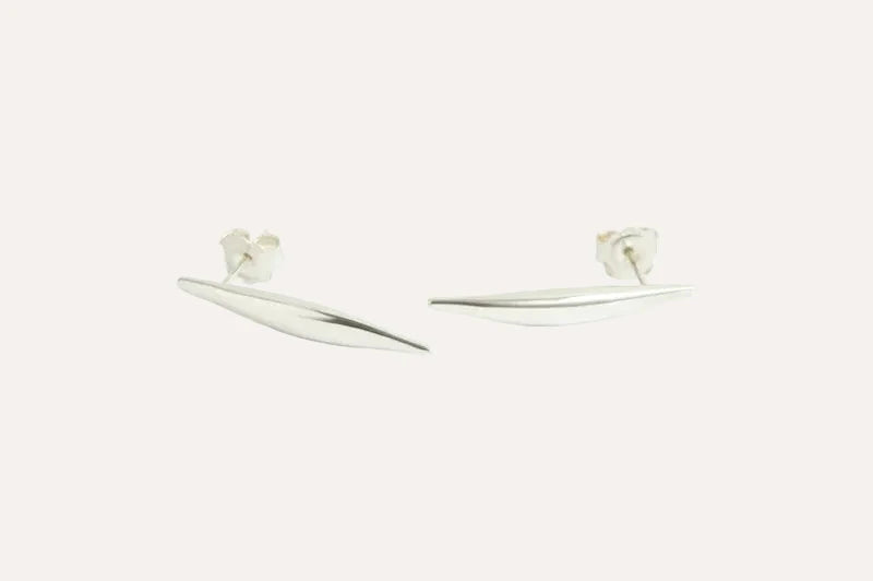 Silver Quill Studs Large – Polka Dot Gallery