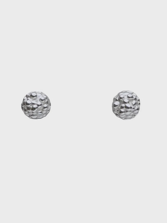 Lichen studs silver