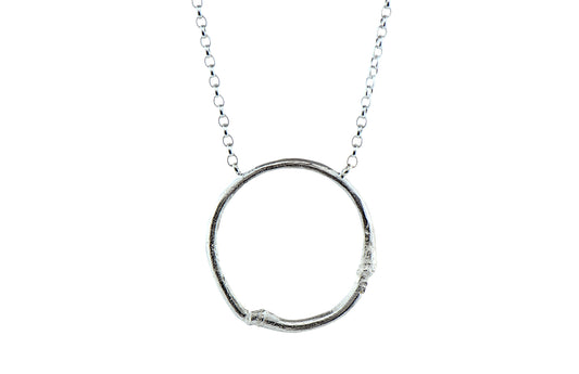 Silver Bamboo Necklace