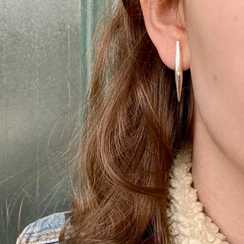 Silver Quill Studs Large