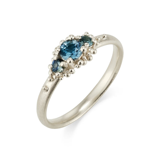 Close Cluster Sapphire Ring