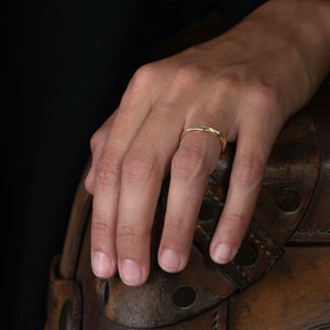 Skinny Craggy Gold Ring