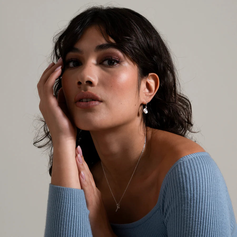 Nomad Drop Earrings Silver