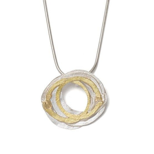 Gold & Silver Wrap Pendant