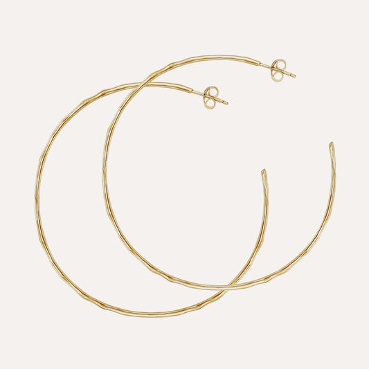 75mm nomad hoops large - Gold vermeil