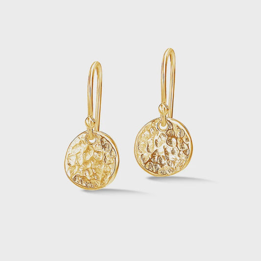 10mm disc nomad earrings - Gold vermeil