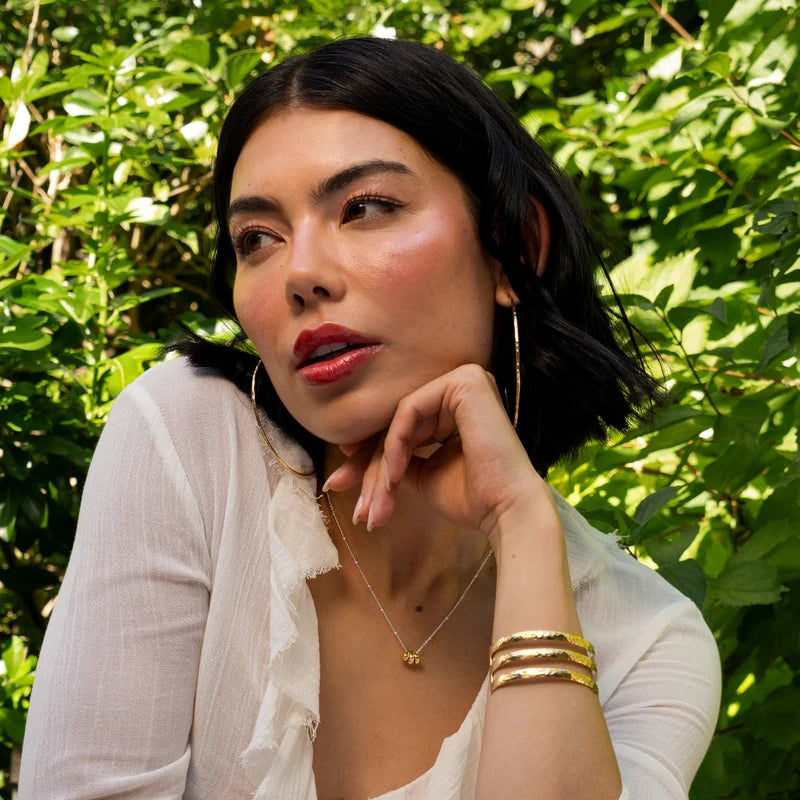 75mm nomad hoops large - Gold vermeil