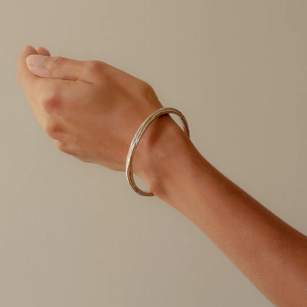 Silver Ripple Bangle