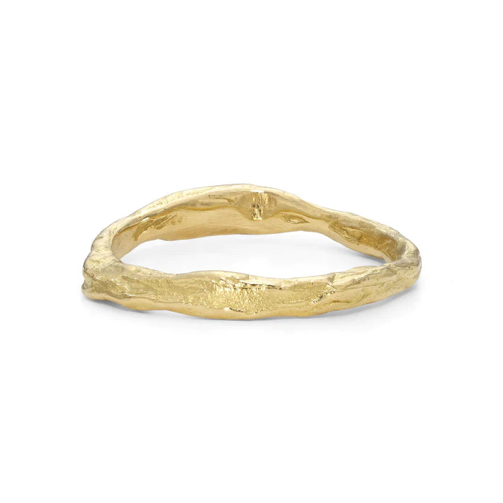 Skinny Craggy Gold Ring