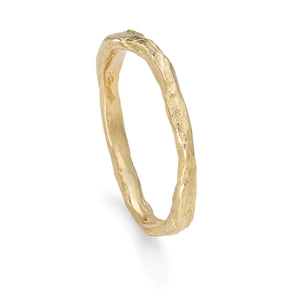 Skinny Craggy Gold Ring