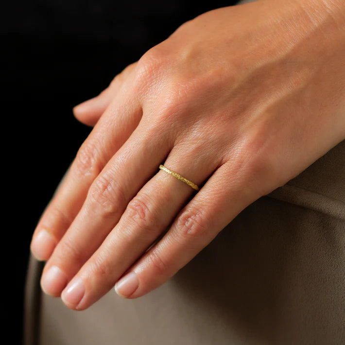 Skinny Gold Urchin Ring