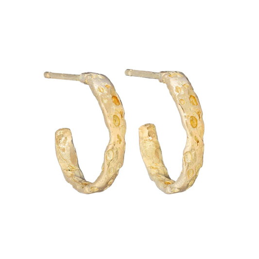 gold urchin hoop earrings