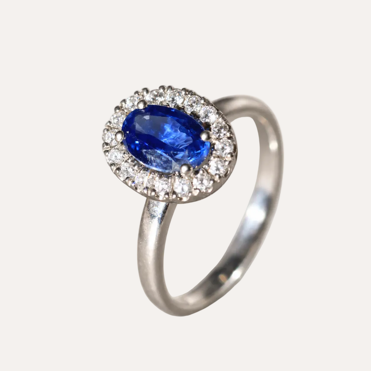 Sapphire & Diamond Cluster Ring