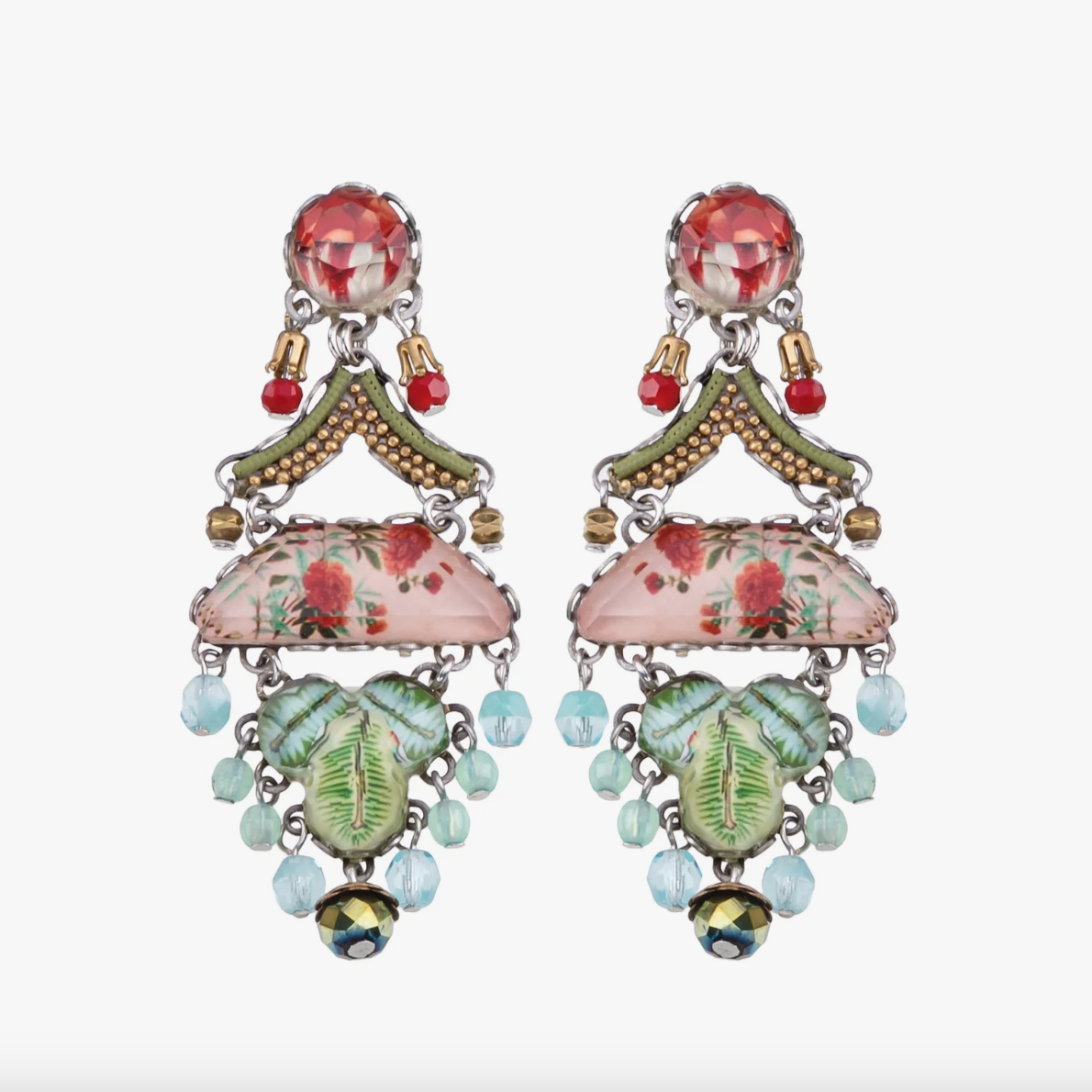 statement flower earrings