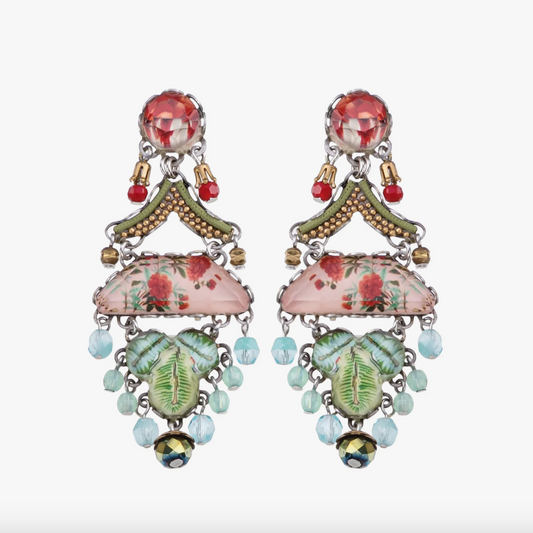 statement flower earrings