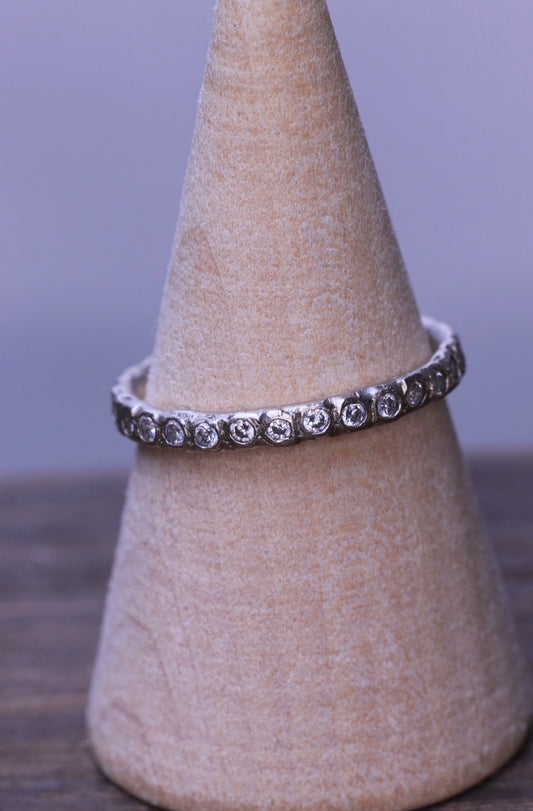 VAULT - Ruth Tomlinson beaded diamond eternity band 18ct white gold