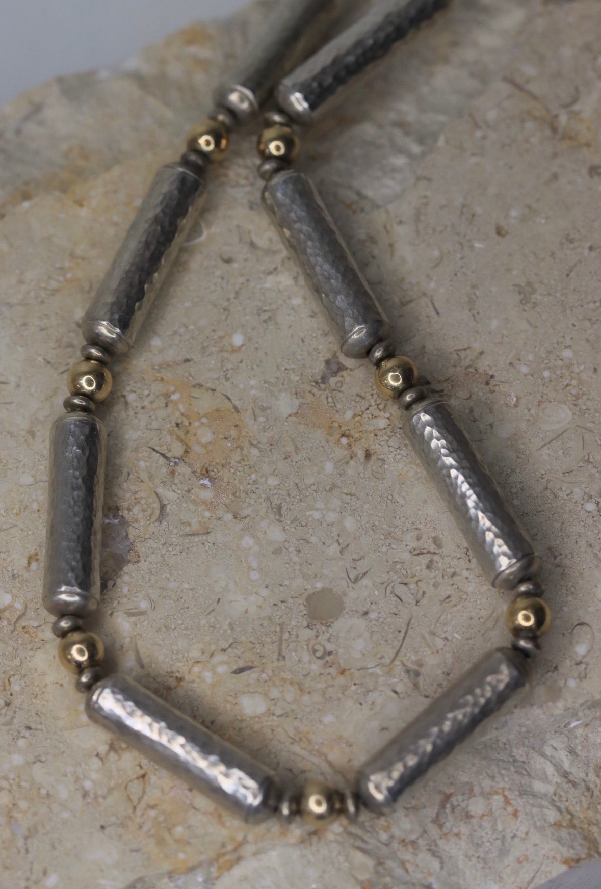VAULT - Pepe Argo Silver & 9ct gold necklace