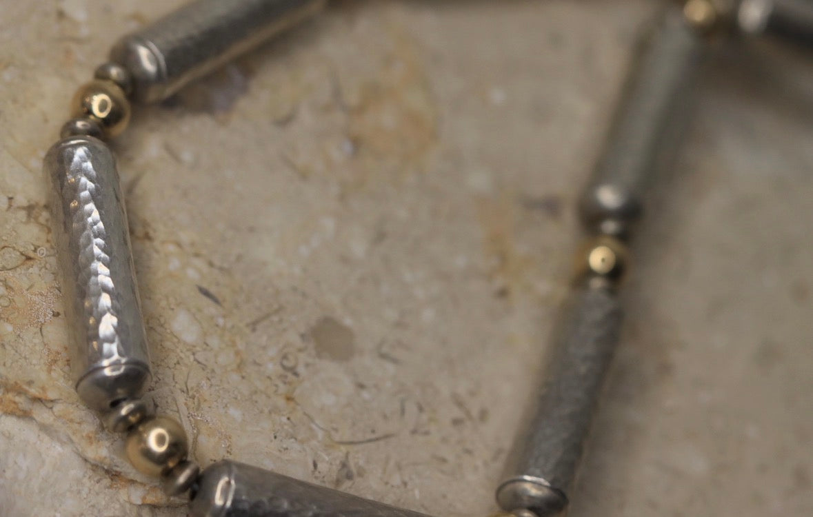 VAULT - Pepe Argo Silver & 9ct gold necklace