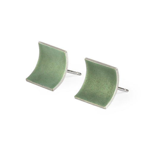 Green Curve Earrings