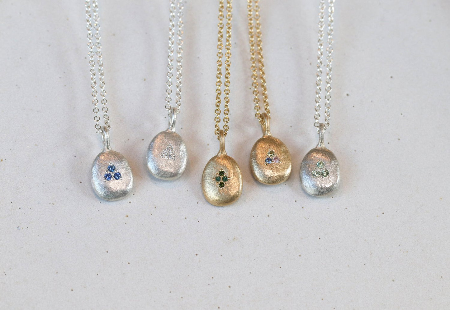 Pastel Sapphire & Gold Pendant