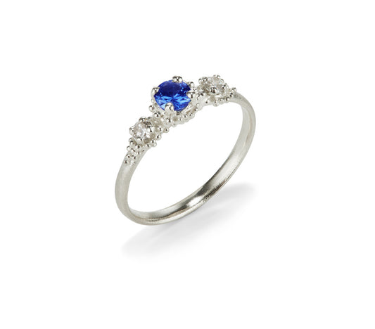 Sapphire Triple Cluster Ring