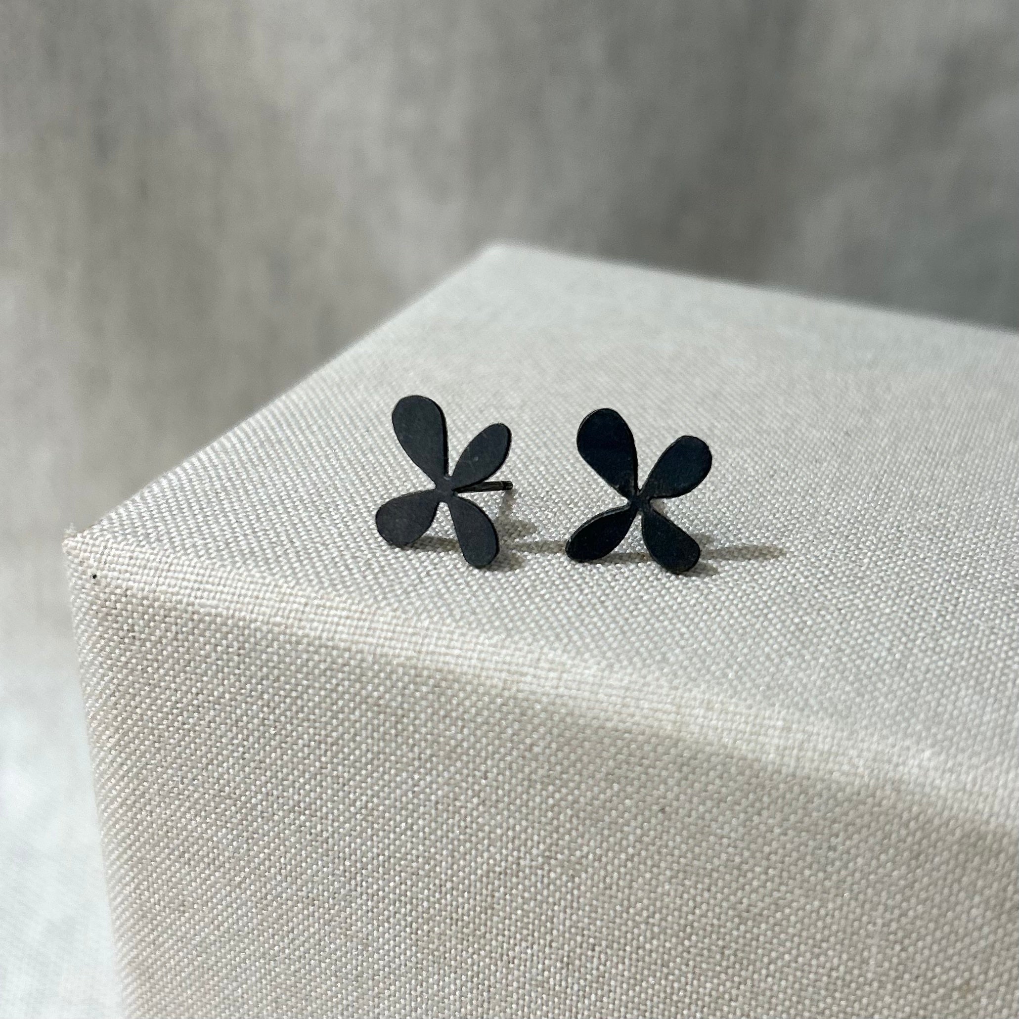 Oxidised Flower Earrings
