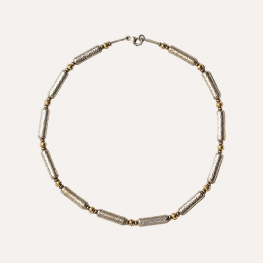 VAULT - Pepe Argo Silver & 9ct gold necklace
