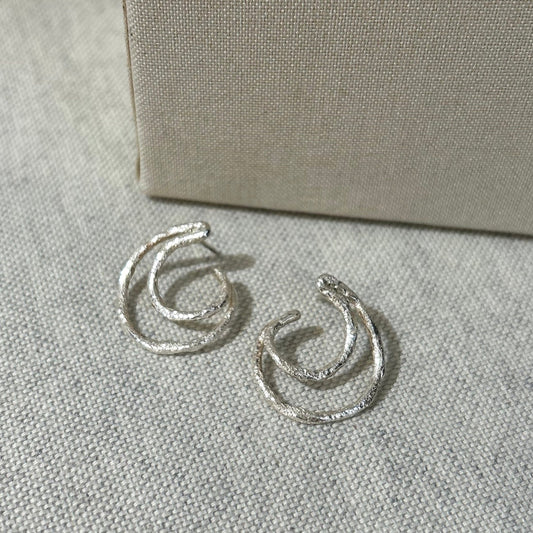 Fused Silver Earrings