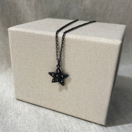 Oxidised Star Pendant