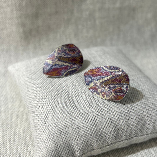 Purple Patterned earrings
