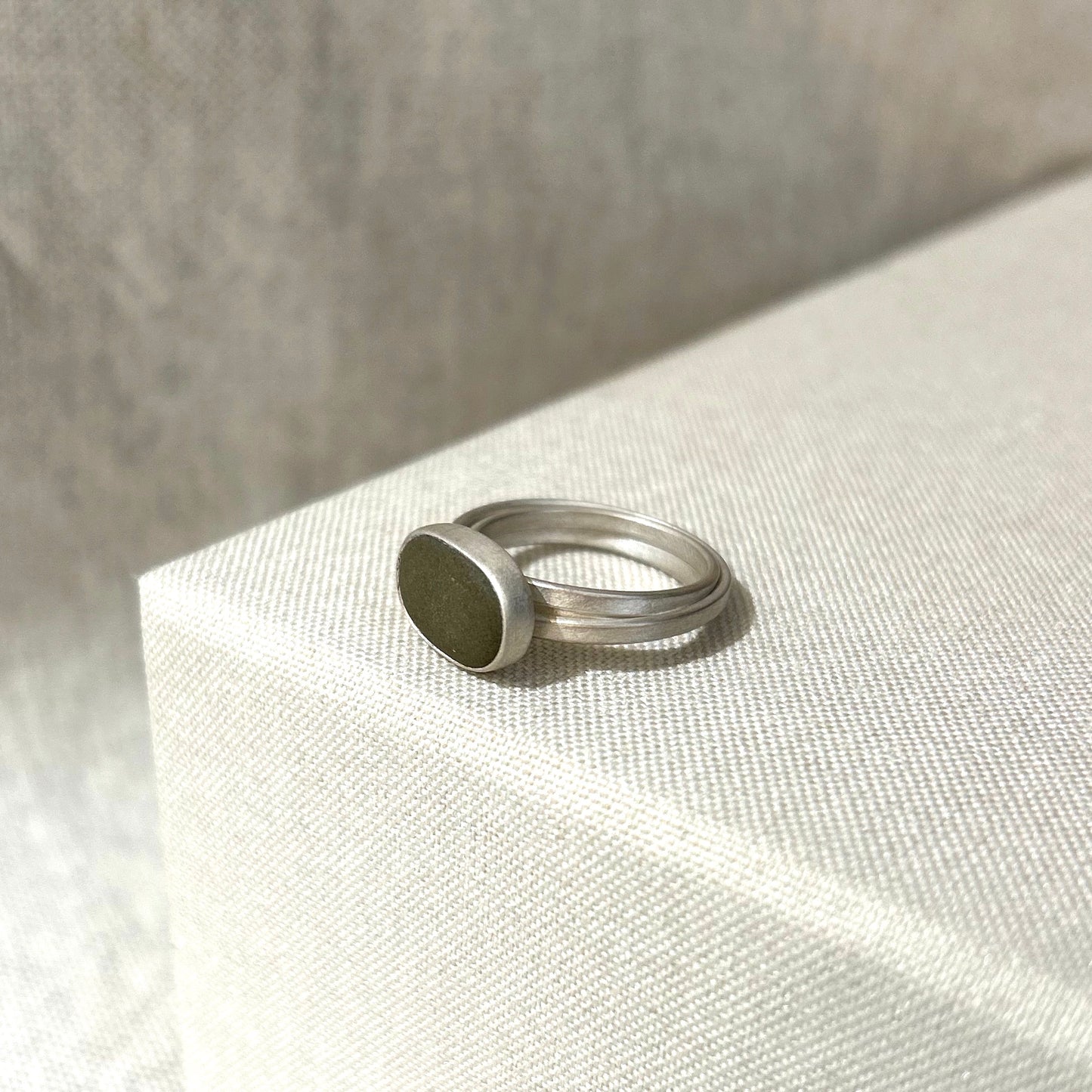 Pebble & Silver Ring