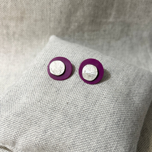 Purple & Silver Earrings