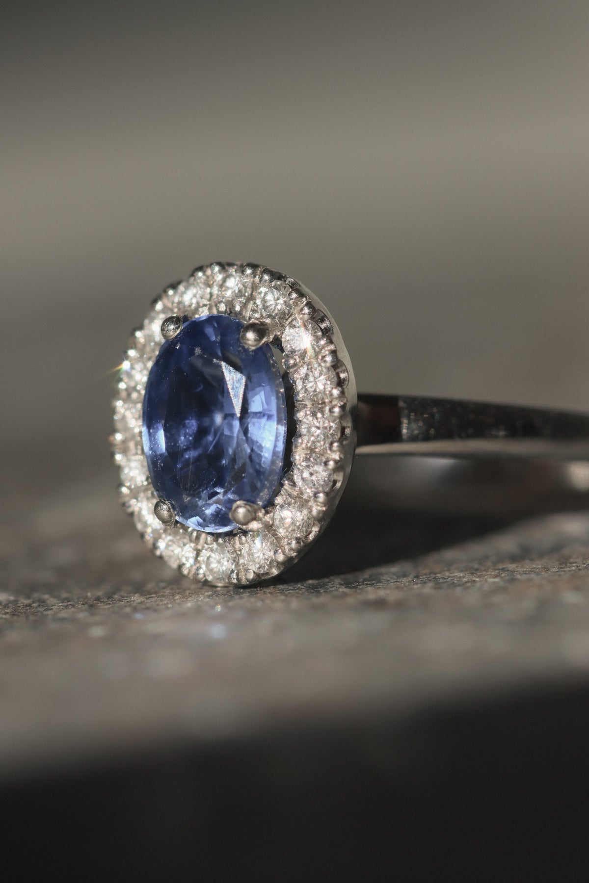 Sapphire & Diamond Cluster Ring