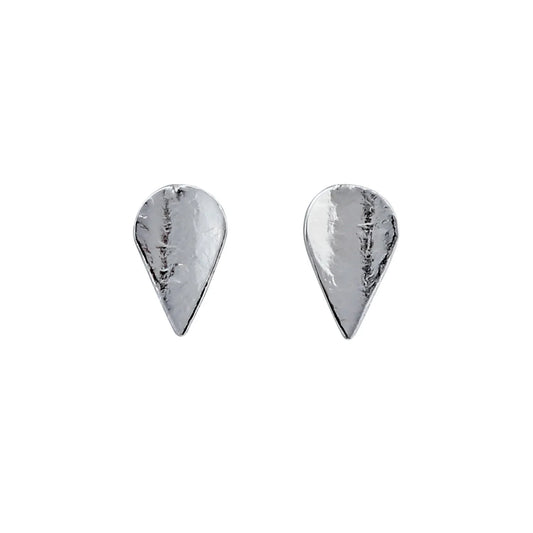 Komorebi Leaf Stud Earrings -Silver