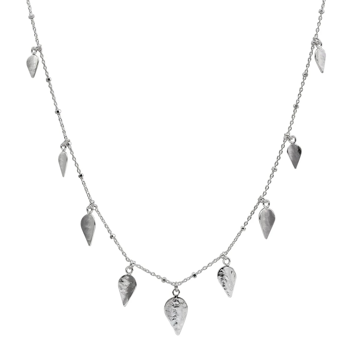 Komorebi Scattered Leaves Necklace - Silver