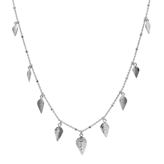 Komorebi Scattered Leaves Necklace - Silver