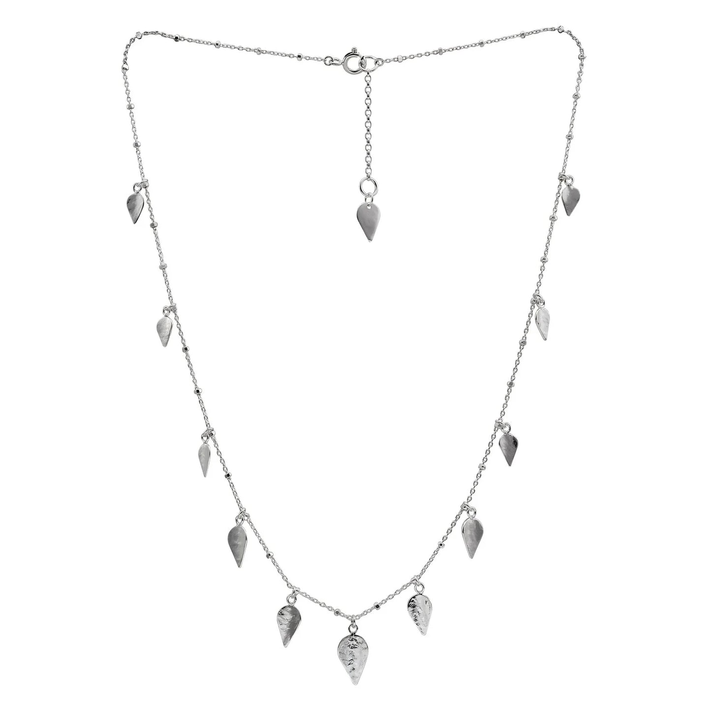 Komorebi Scattered Leaves Necklace - Silver