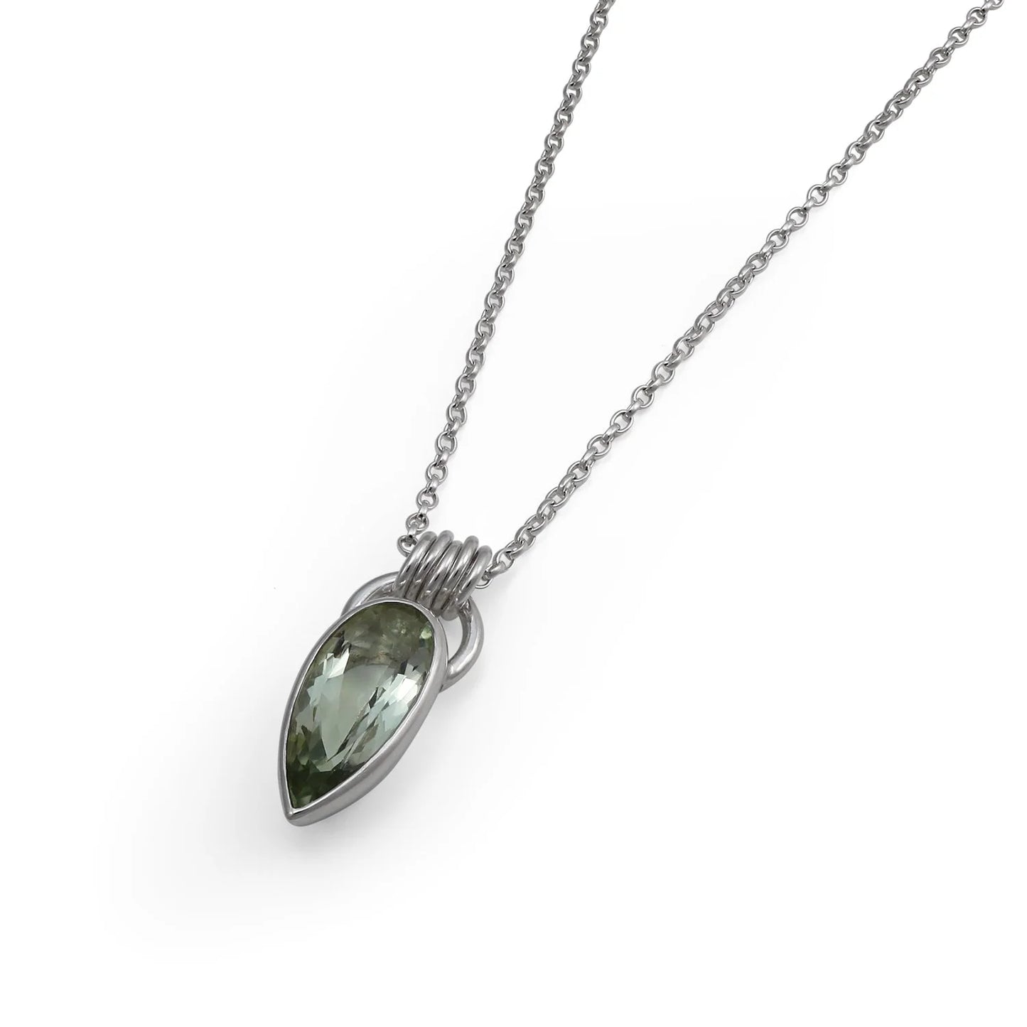 Komorebi Green Quartz Necklace - Silver