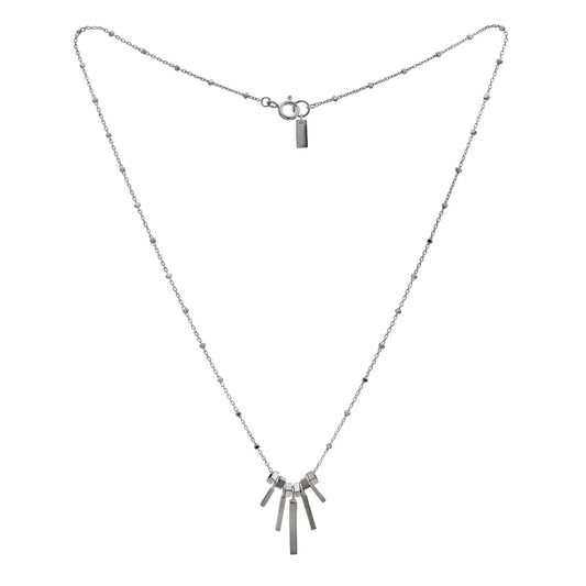 Metropolis Bar Necklace Silver