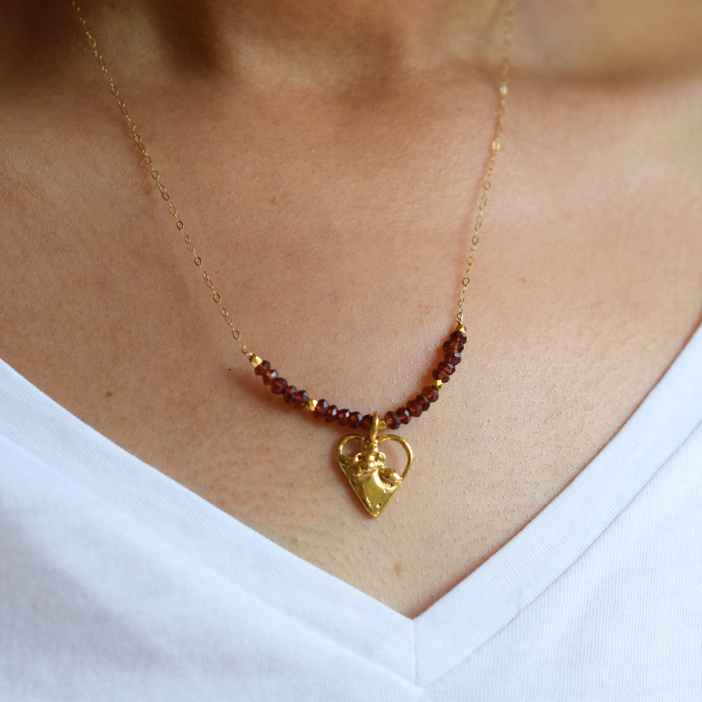 Gold & Ruby Necklace