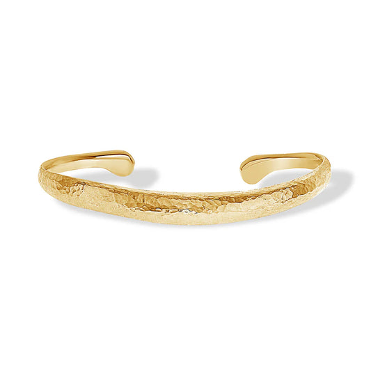 Curved Nomad Cuff Bangle Gold