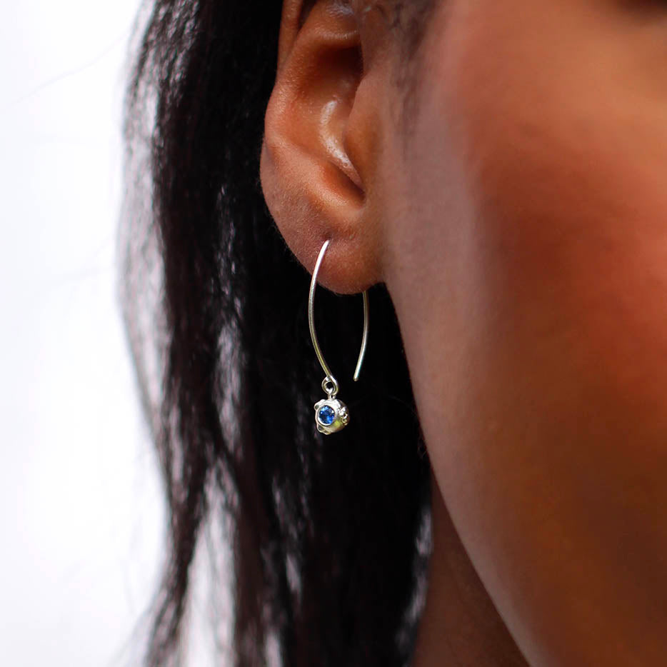 Orno Blue Sapphire Earrings
