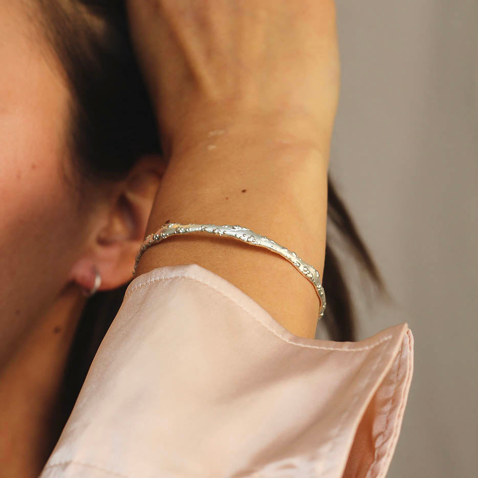 Orno Silver Cuff Bracelet