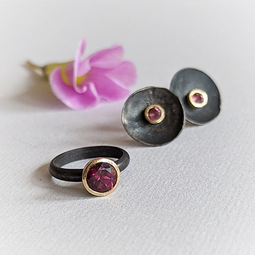 Rhodalite Garnet Ring